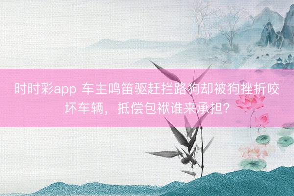 时时彩app 车主鸣笛驱赶拦路狗却被狗挫折咬坏车辆，抵偿包袱谁来承担?
