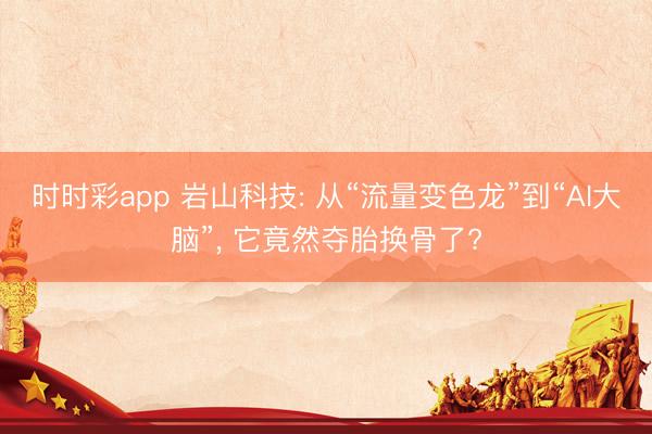 时时彩app 岩山科技: 从“流量变色龙”到“AI大脑”, 它竟然夺胎换骨了?